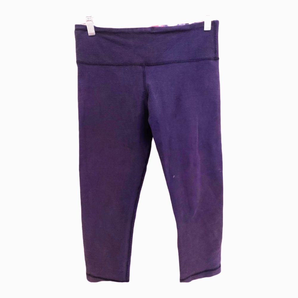 Lululemon Athletic Capri Pants Size 6 Purple Blue Cropped Leggings